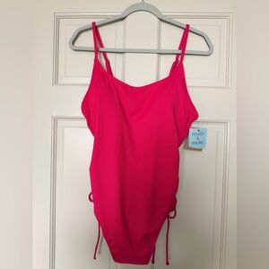 Shade & Shore Vibrant Pink One-Piece Swimsuit